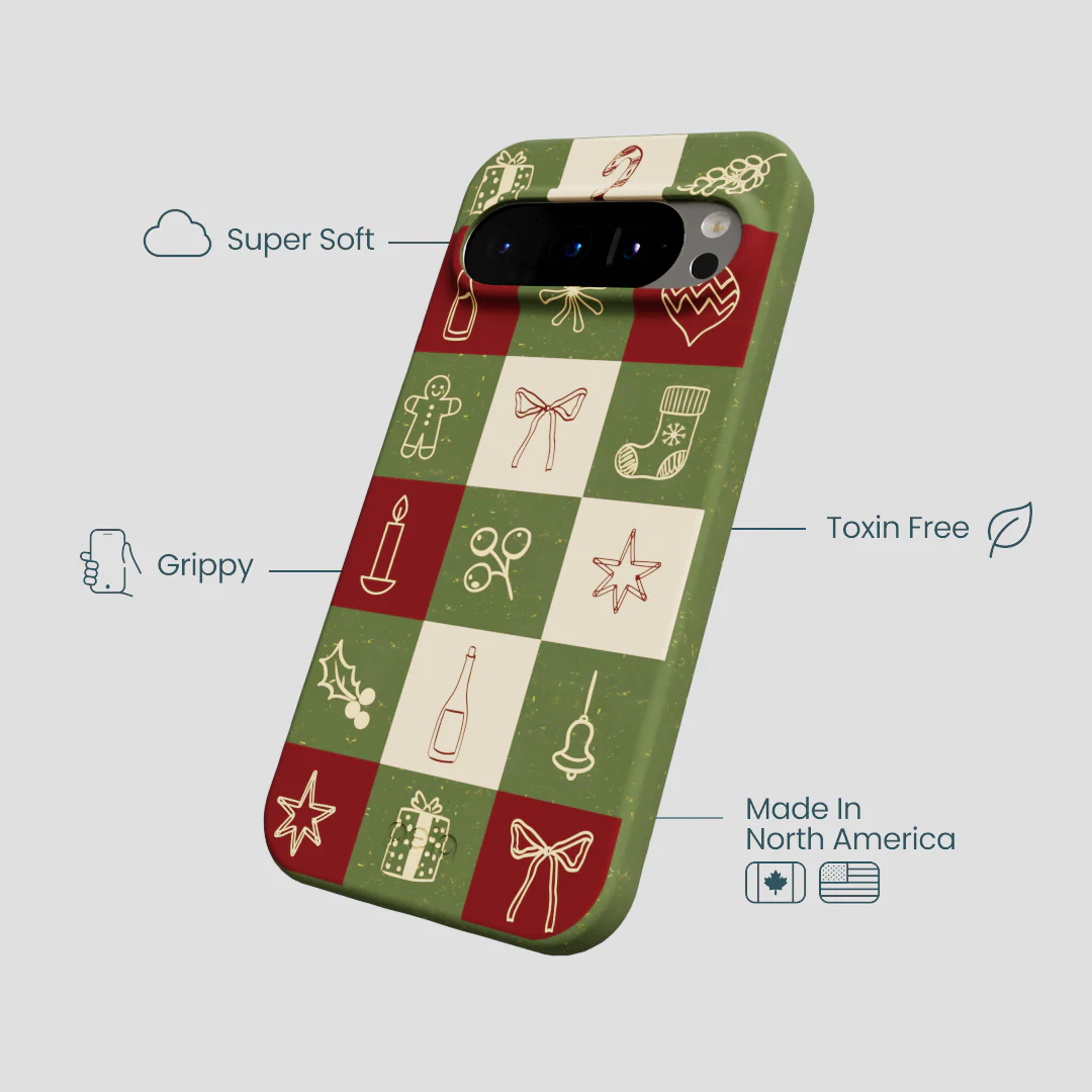 Forest Floor Holiday Squares Google Pixel 9/9 Pro Case - Image 4