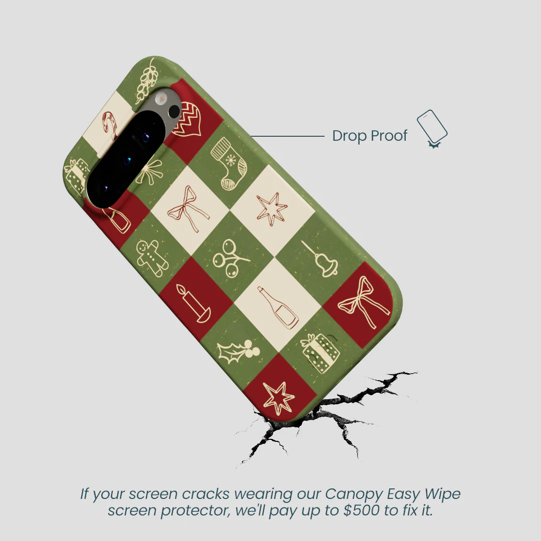 Forest Floor Holiday Squares Google Pixel 9/9 Pro Case - Image 5