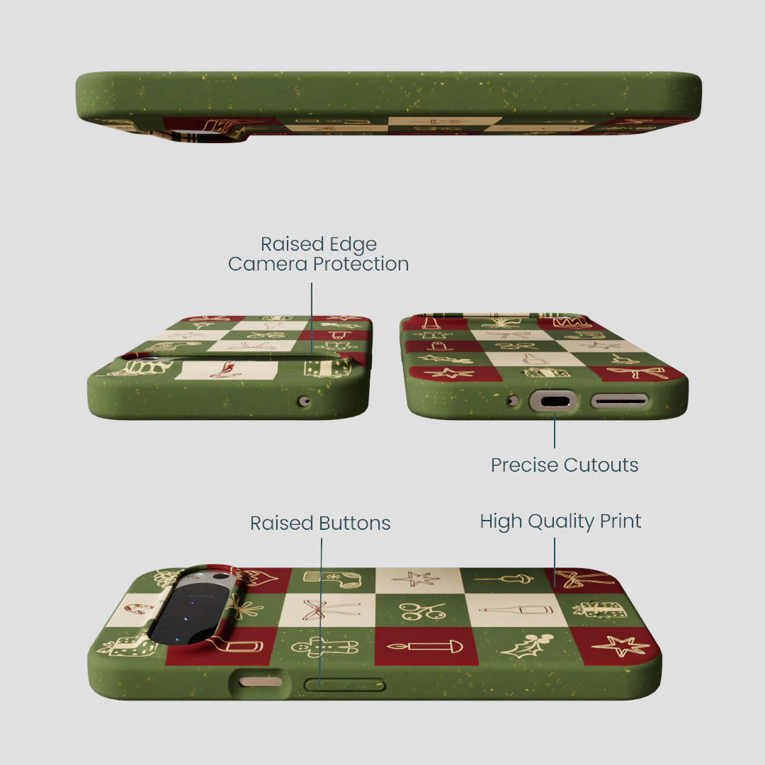 Forest Floor Holiday Squares Google Pixel 9 Pro XL Case - Image 3