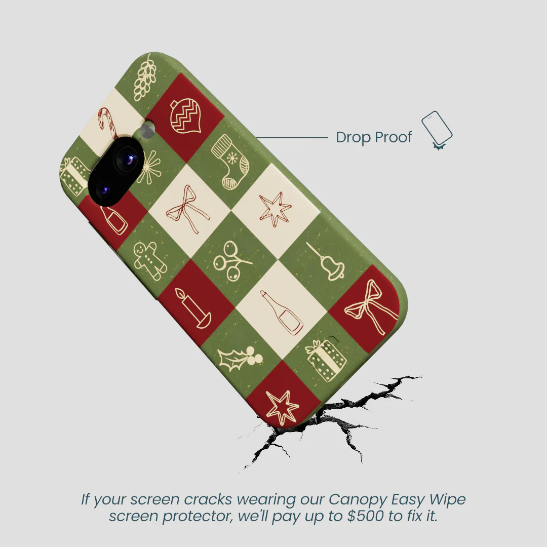 Forest Floor Holiday Squares Google Pixel 9a Case - Image 5