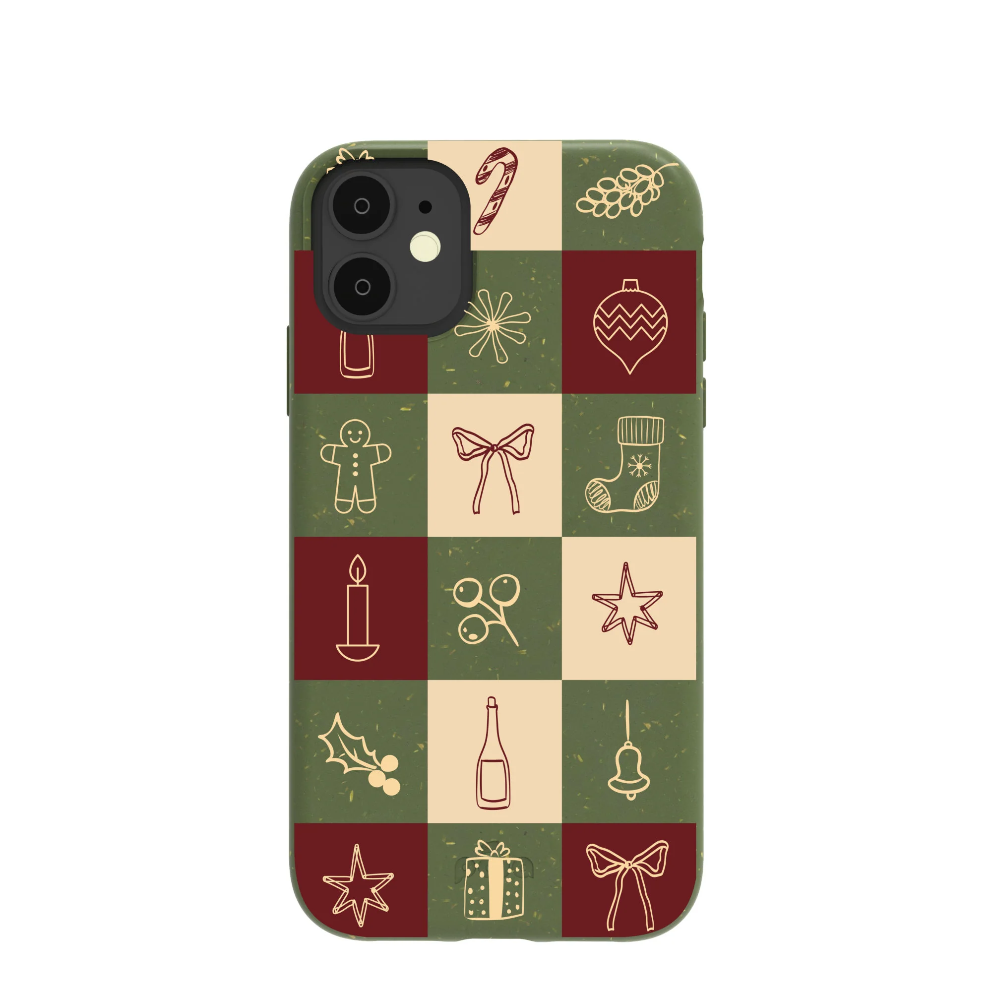 Forest Floor Holiday Squares iPhone 11 Case