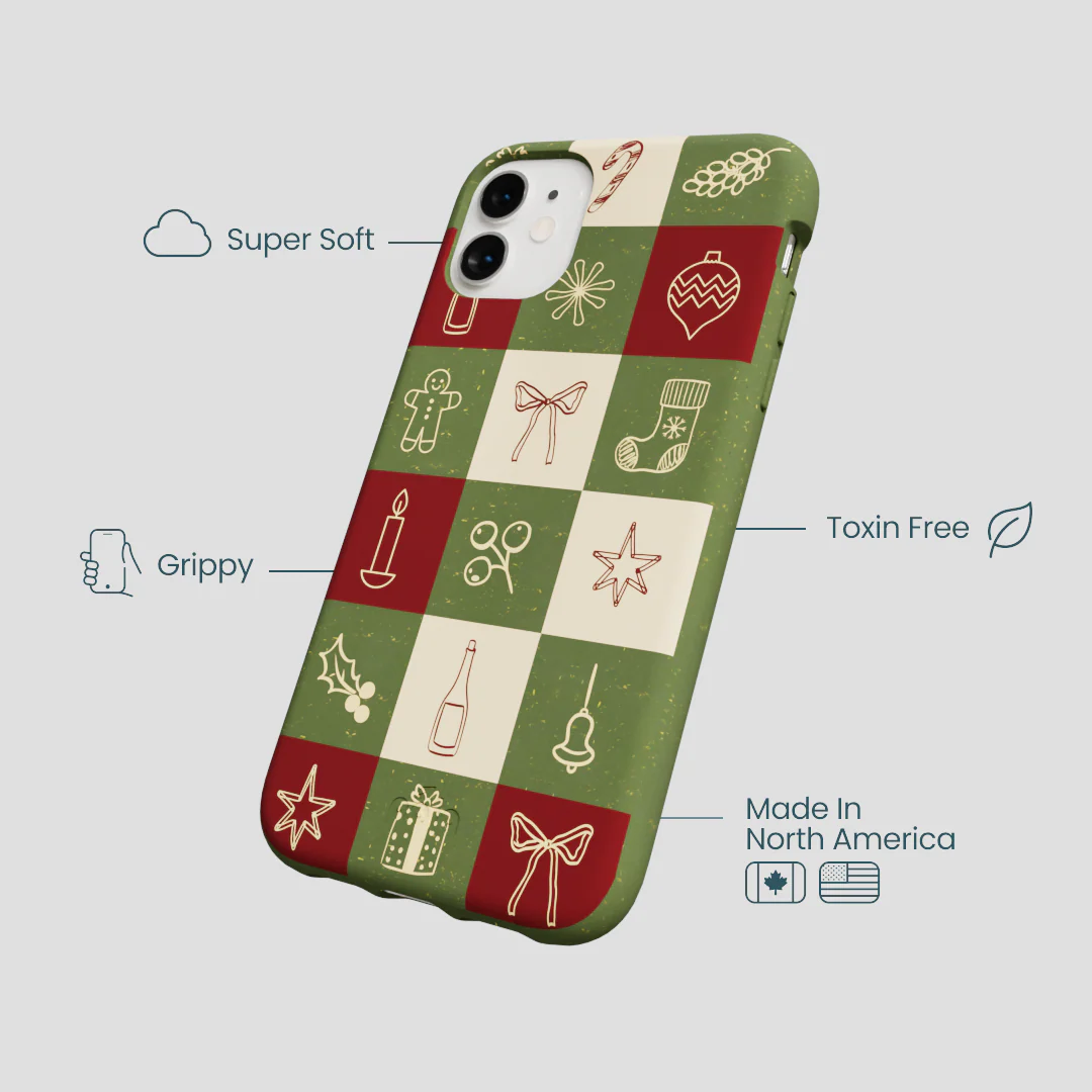 Forest Floor Holiday Squares iPhone 11 Case - Image 4