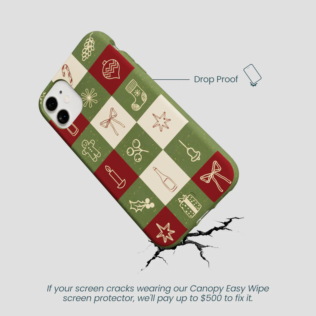 Forest Floor Holiday Squares iPhone 11 Case - Image 5