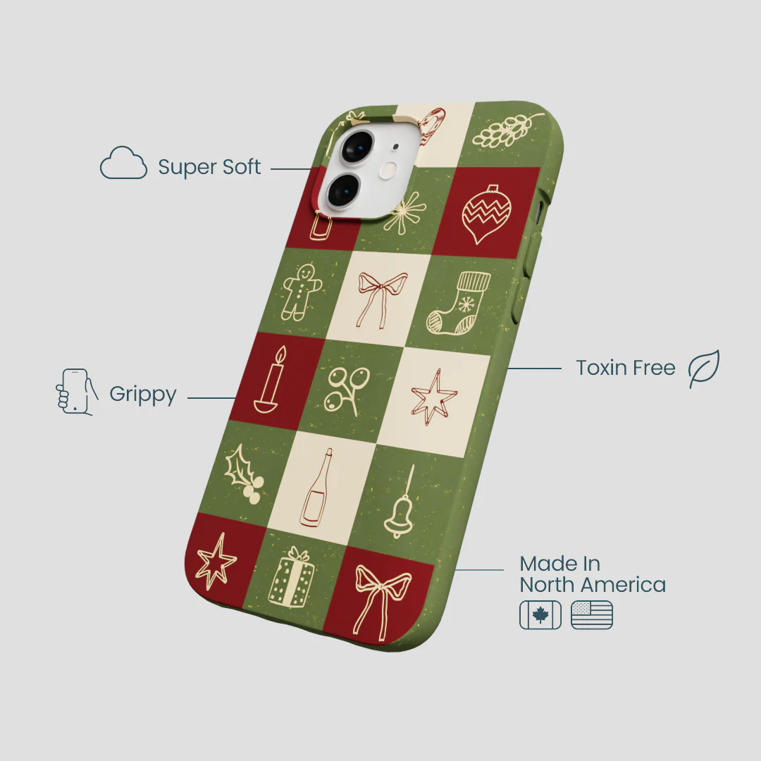 Forest Floor Holiday Squares iPhone 12/ iPhone 12 Pro Case - Image 4