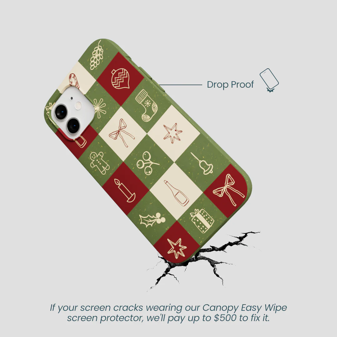 Forest Floor Holiday Squares iPhone 12/ iPhone 12 Pro Case - Image 5