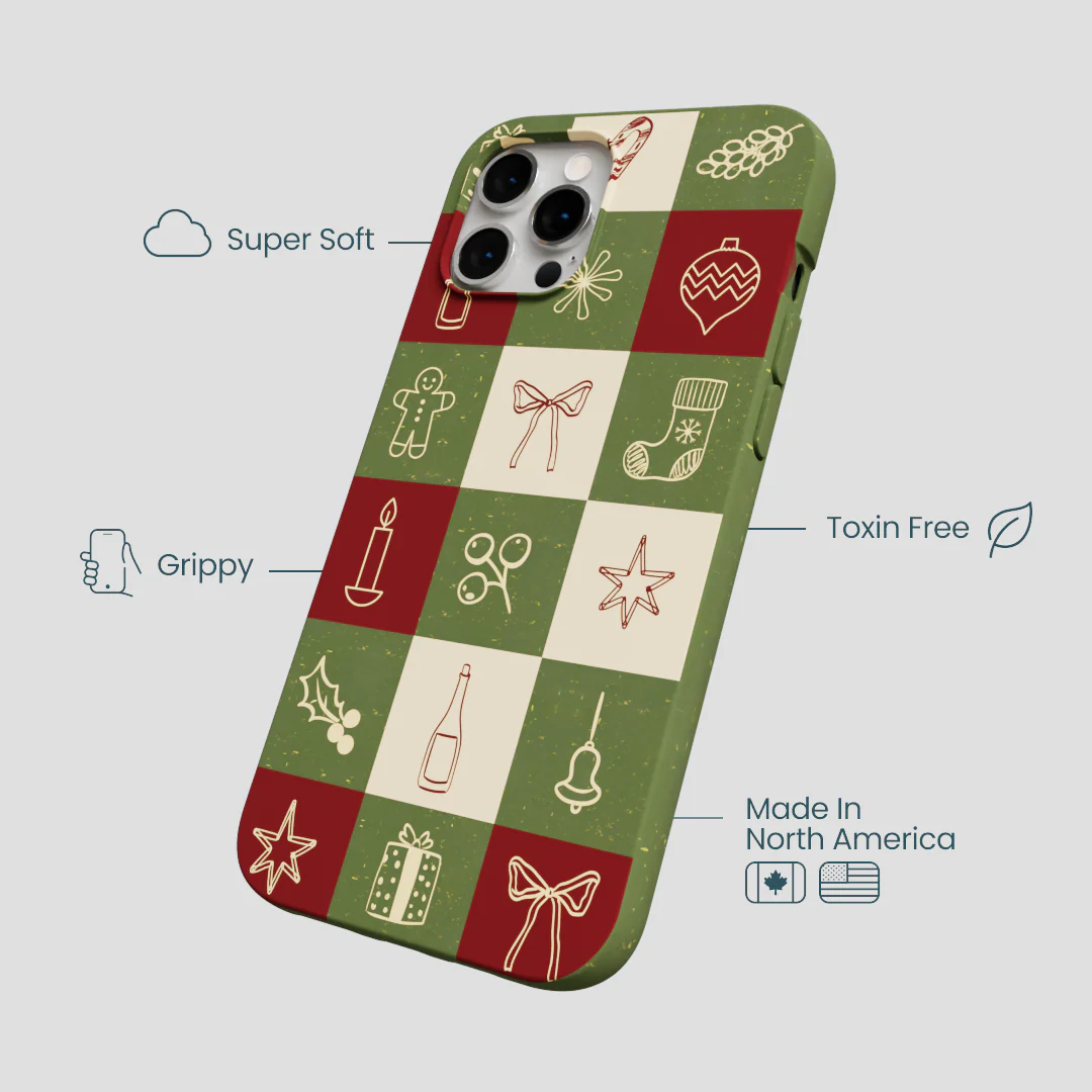 Forest Floor Holiday Squares iPhone 12 Pro Max Case - Image 4