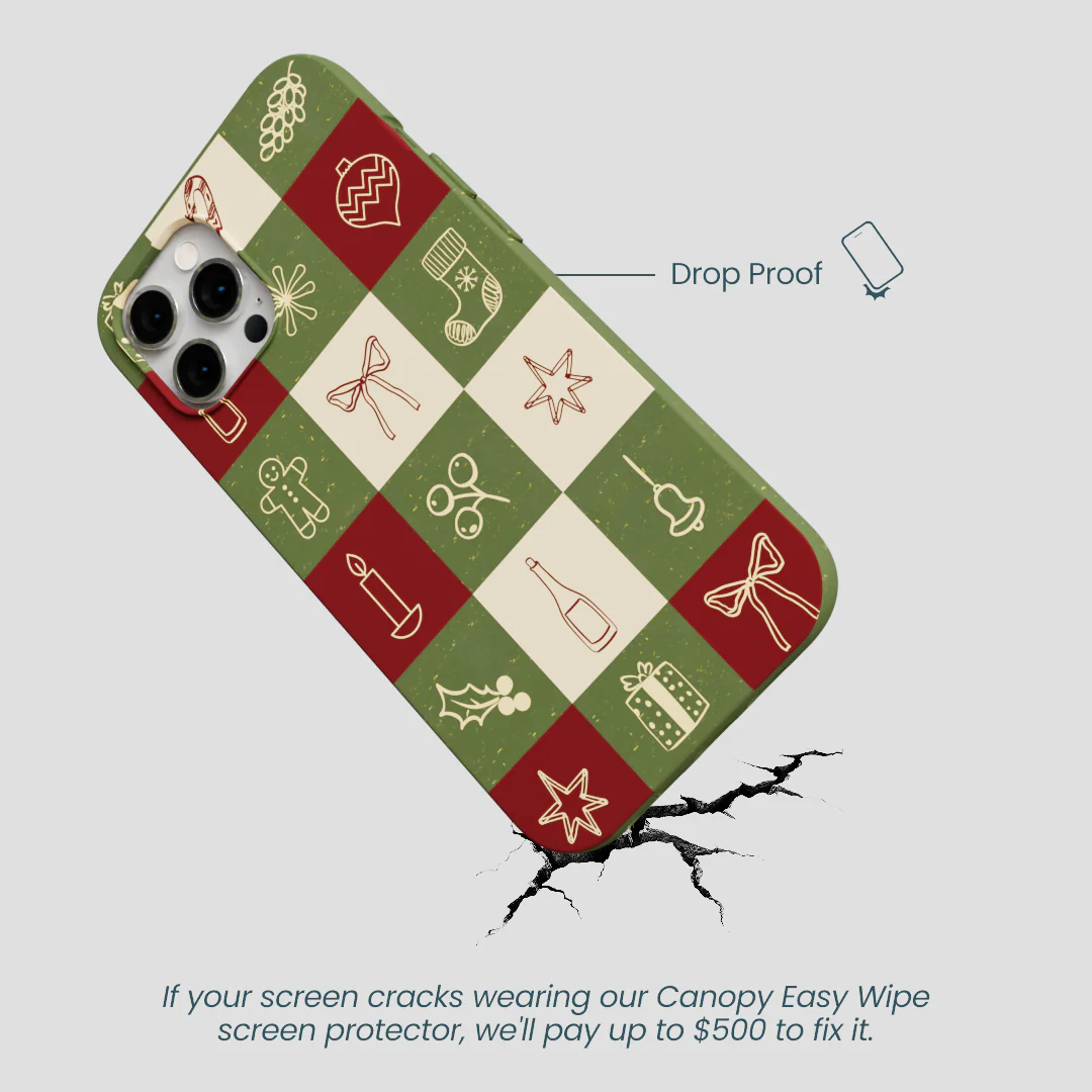 Forest Floor Holiday Squares iPhone 12 Pro Max Case - Image 5