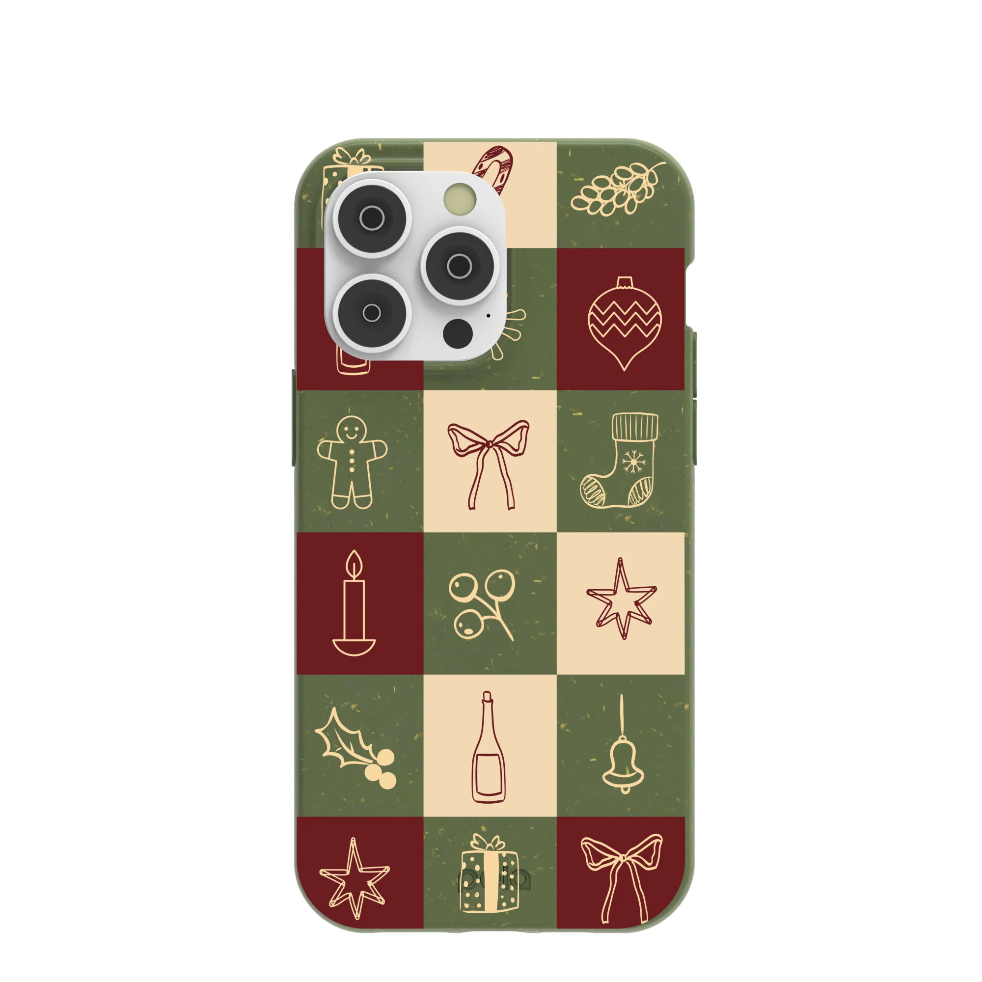 Forest Floor Holiday Squares iPhone 14 Pro Max Case