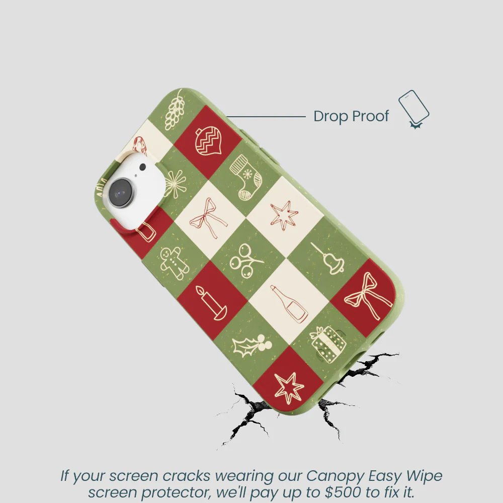 Forest Floor Holiday Squares iPhone 16e/17e Case - Image 5