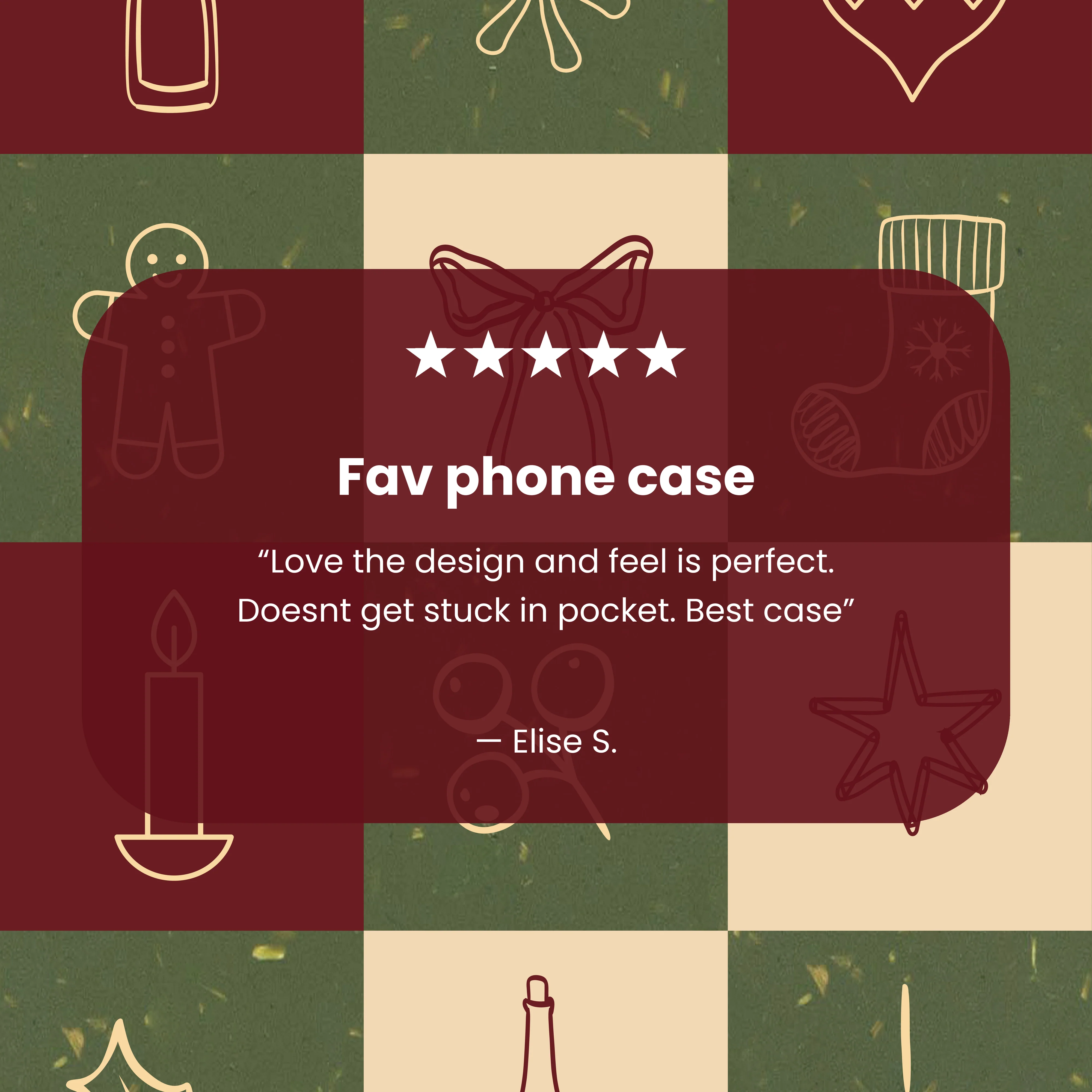 Forest Floor Holiday Squares iPhone 14 Plus Case - Image 8