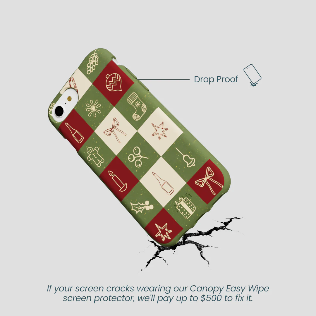 Forest Floor Holiday Squares iPhone 6/6s/7/8/SE Case - Image 5