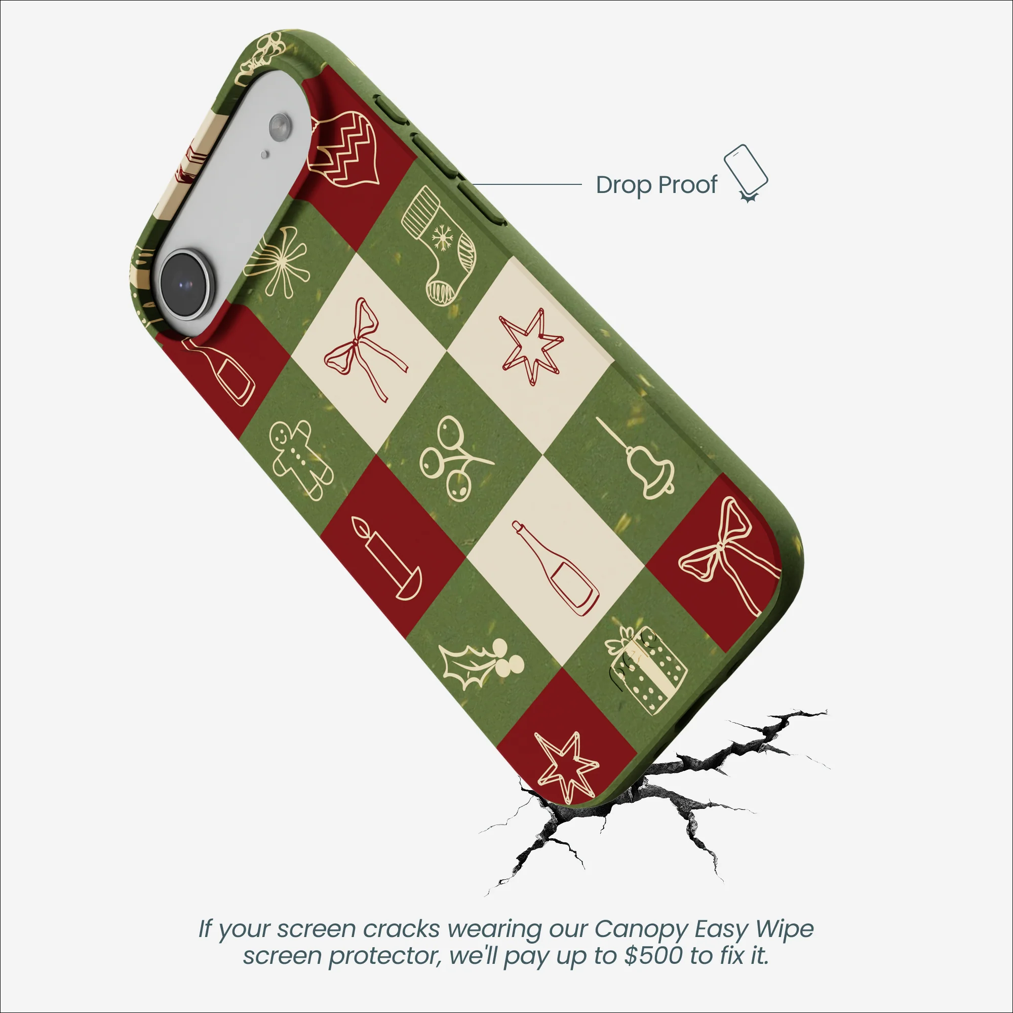 Forest Floor Holiday Squares iPhone Air Case - Image 5