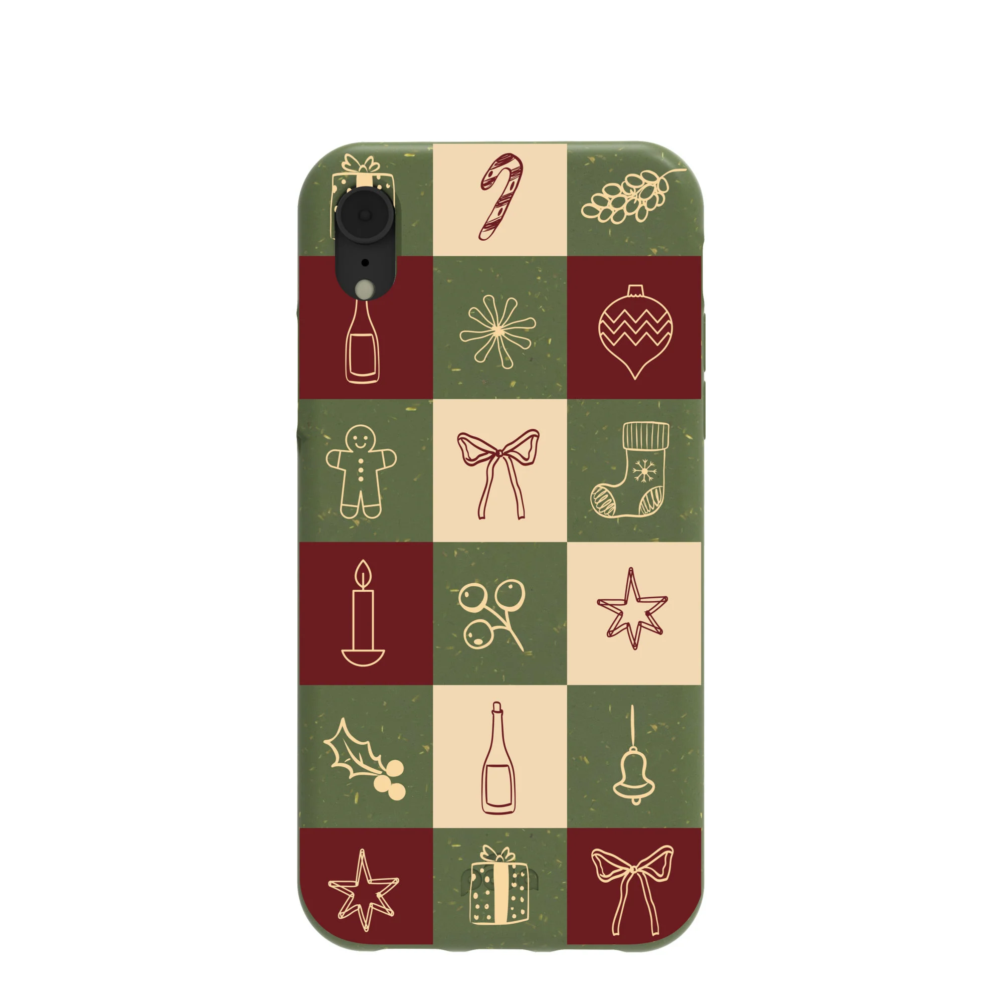 Forest Floor Holiday Squares iPhone XR Case