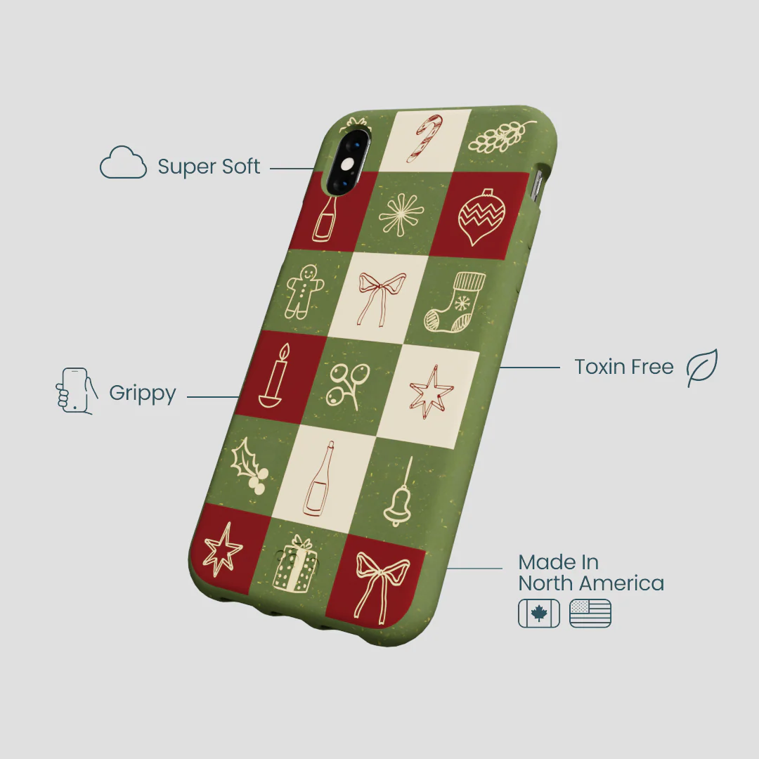 Forest Floor Holiday Squares iPhone XR Case - Image 4