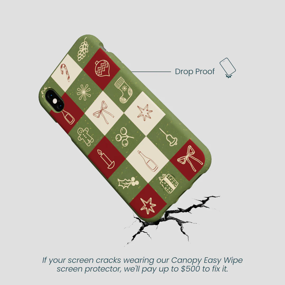 Forest Floor Holiday Squares iPhone XR Case - Image 5