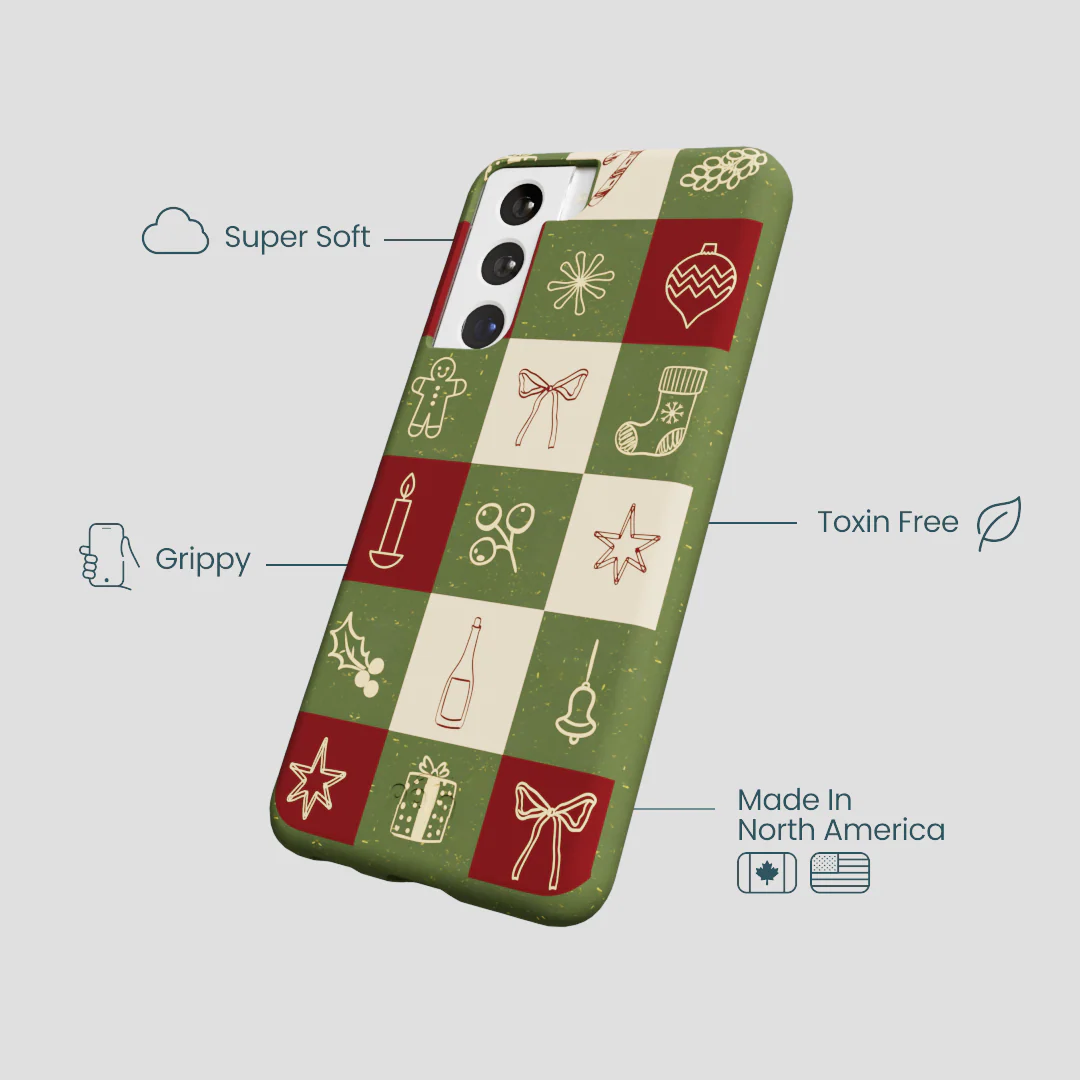 Forest Floor Holiday Squares Samsung Galaxy S22 Case - Image 4