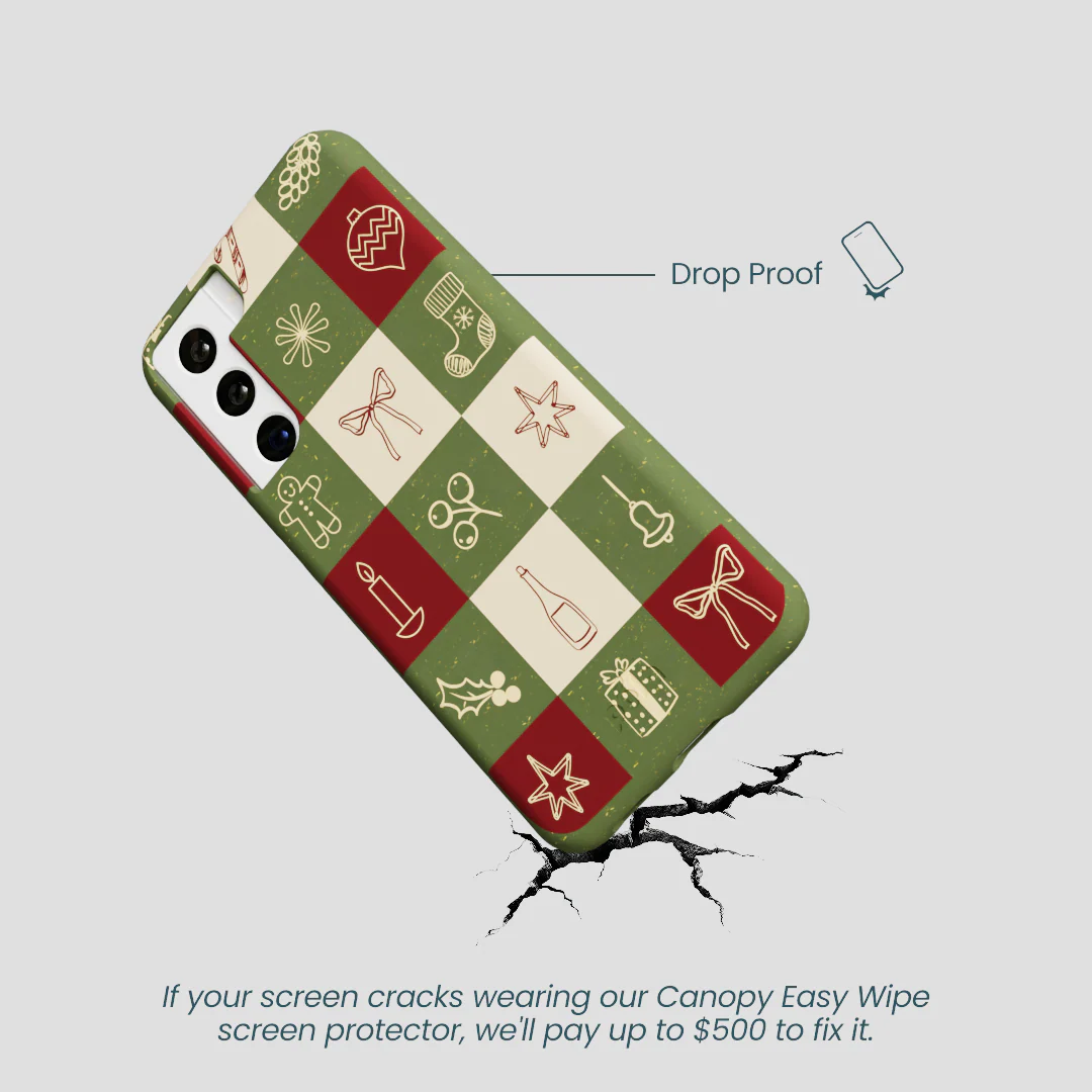 Forest Floor Holiday Squares Samsung Galaxy S22 Case - Image 5