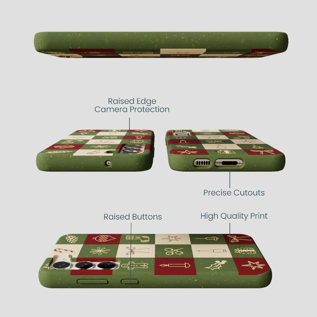 Forest Floor Holiday Squares Samsung Galaxy S23+(Plus) Case - Image 3