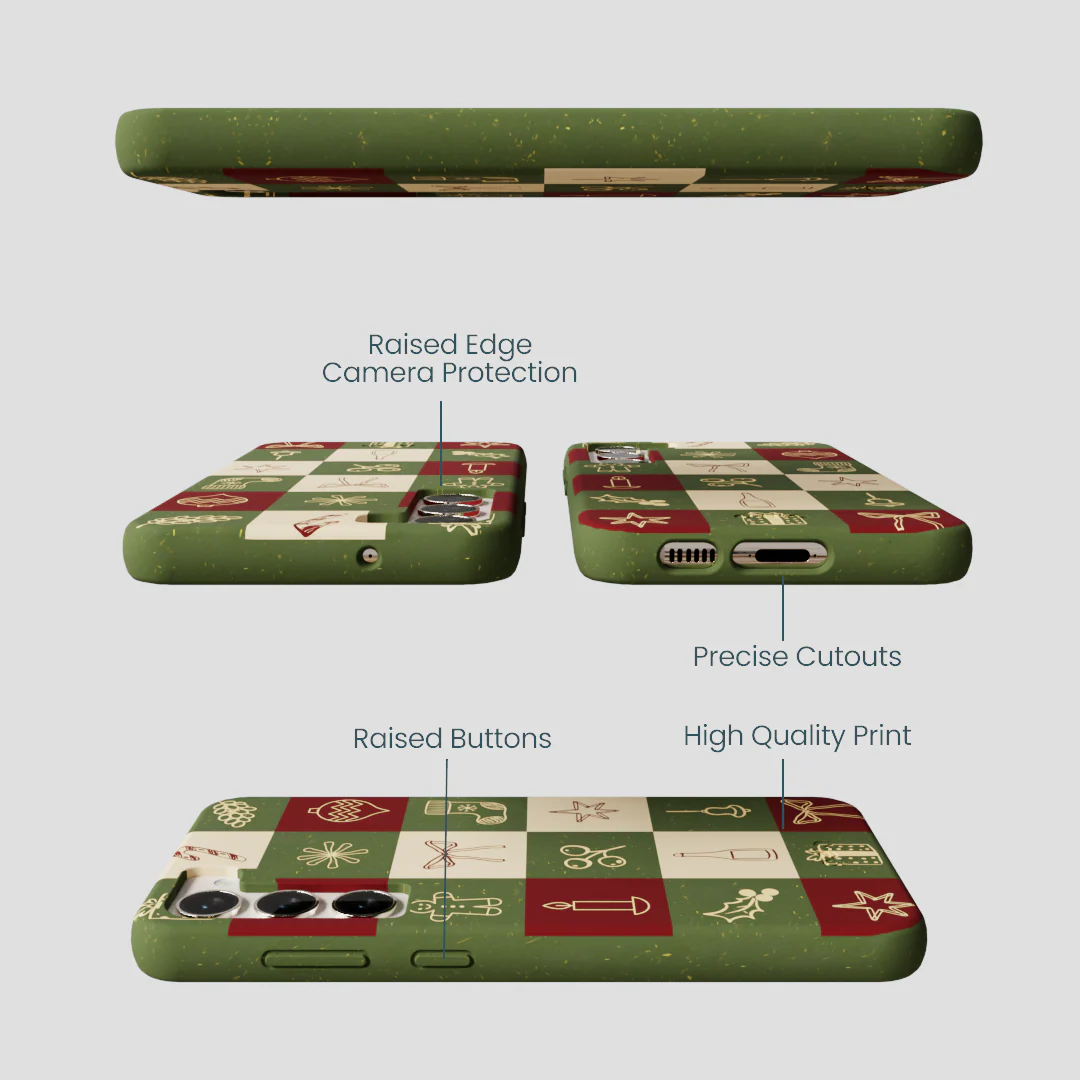 Forest Floor Holiday Squares Samsung Galaxy S24+(Plus) Case - Image 3