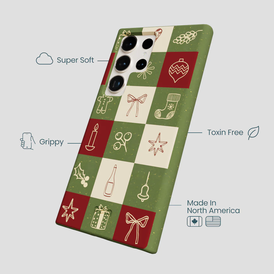 Forest Floor Holiday Squares Samsung Galaxy S24 Ultra Case - Image 4