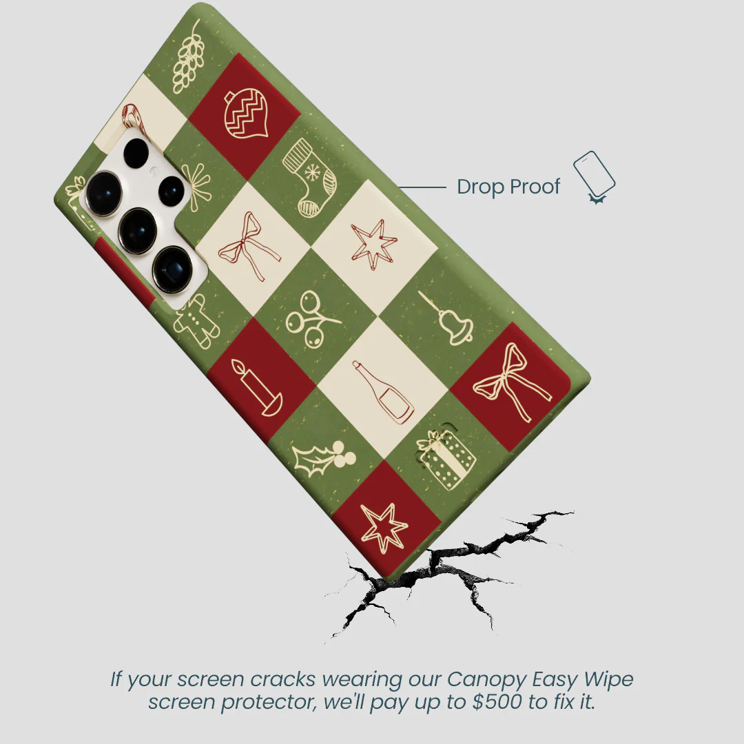 Forest Floor Holiday Squares Samsung Galaxy S24 Ultra Case - Image 5