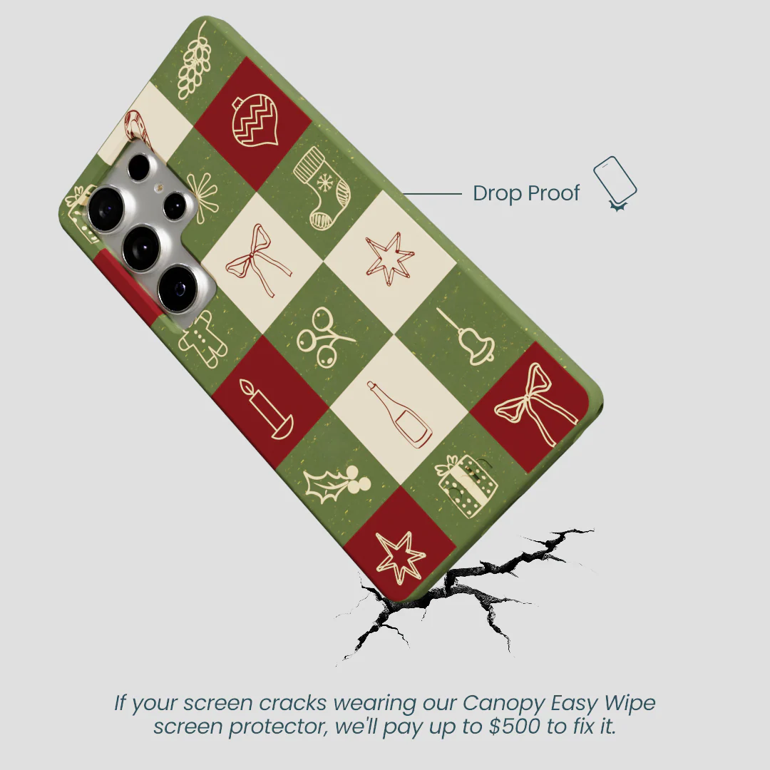 Forest Floor Holiday Squares Samsung Galaxy S25 Ultra Case - Image 5