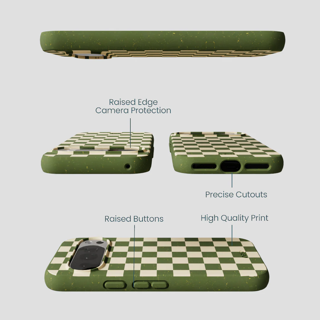 Forest Floor Matcha Check Google Pixel 10/10 Pro Case - Image 3