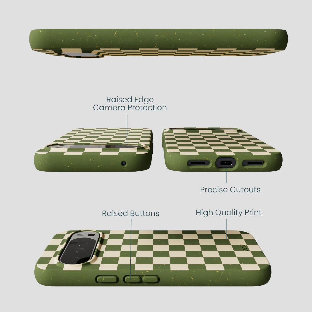 Forest Floor Matcha Check Google Pixel 10 Pro XL Case - Image 3