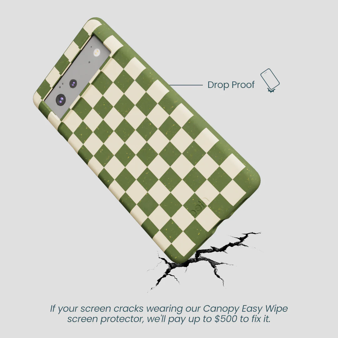 Forest Floor Matcha Check Google Pixel 6a Case - Image 5