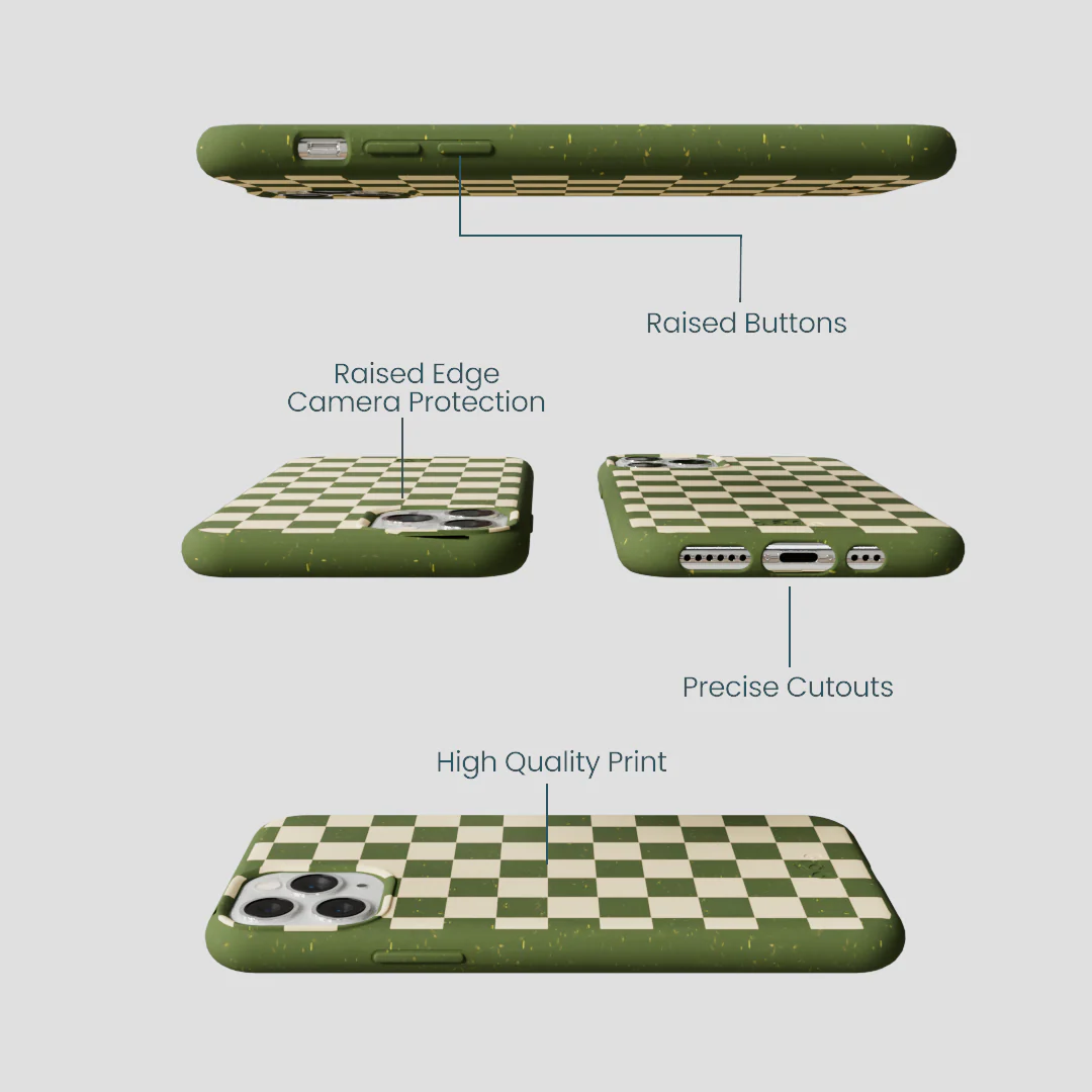 Forest Floor Matcha Check iPhone 11 Pro Case - Image 3