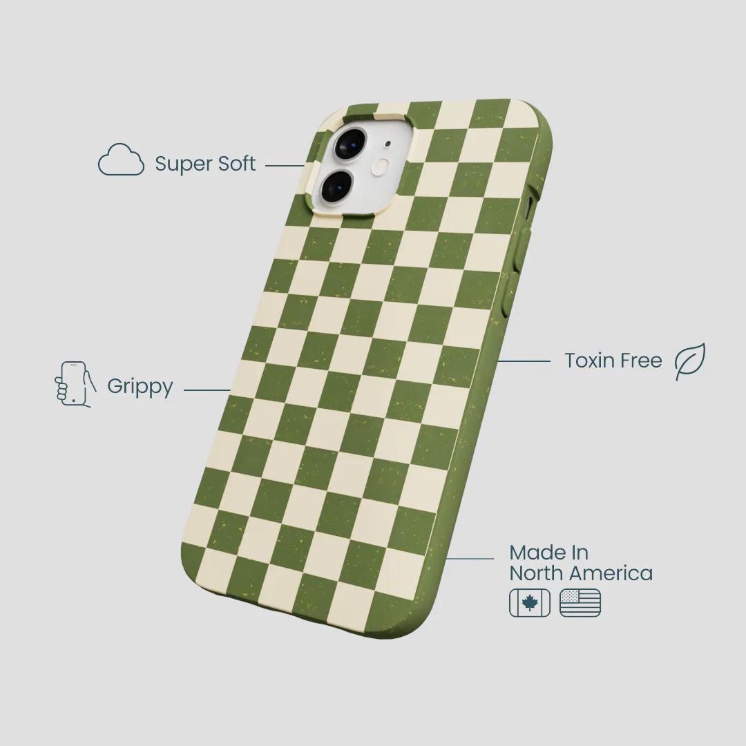 Forest Floor Matcha Check iPhone 12/ iPhone 12 Pro Case - Image 4