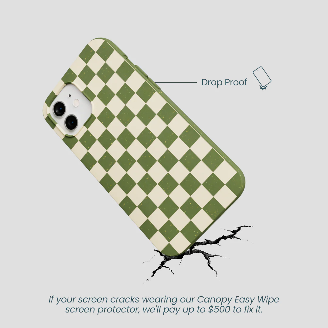 Forest Floor Matcha Check iPhone 12/ iPhone 12 Pro Case - Image 5