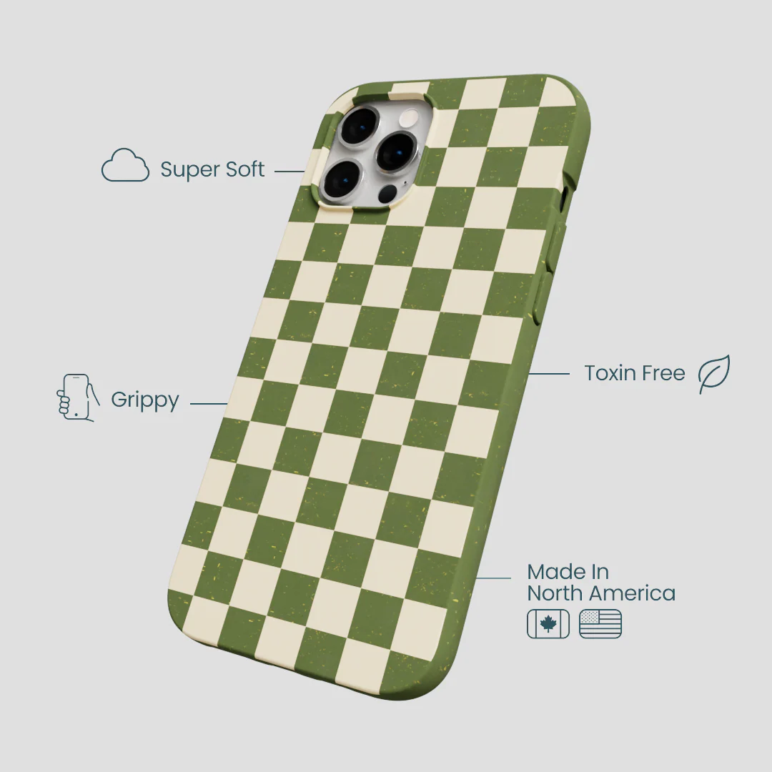 Forest Floor Matcha Check iPhone 12 Pro Max Case - Image 4