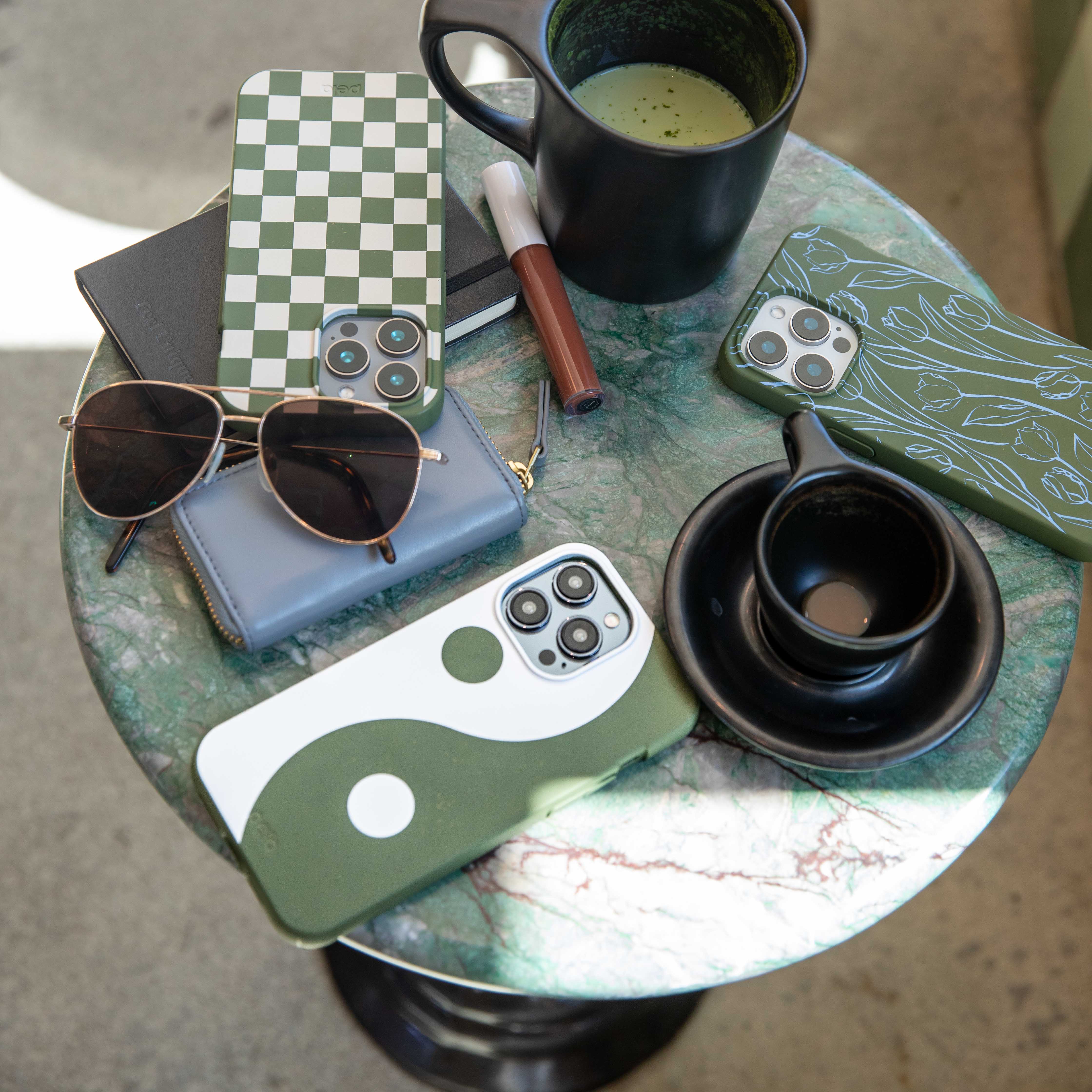 Forest Floor Matcha Check iPhone 13 Case - Image 10