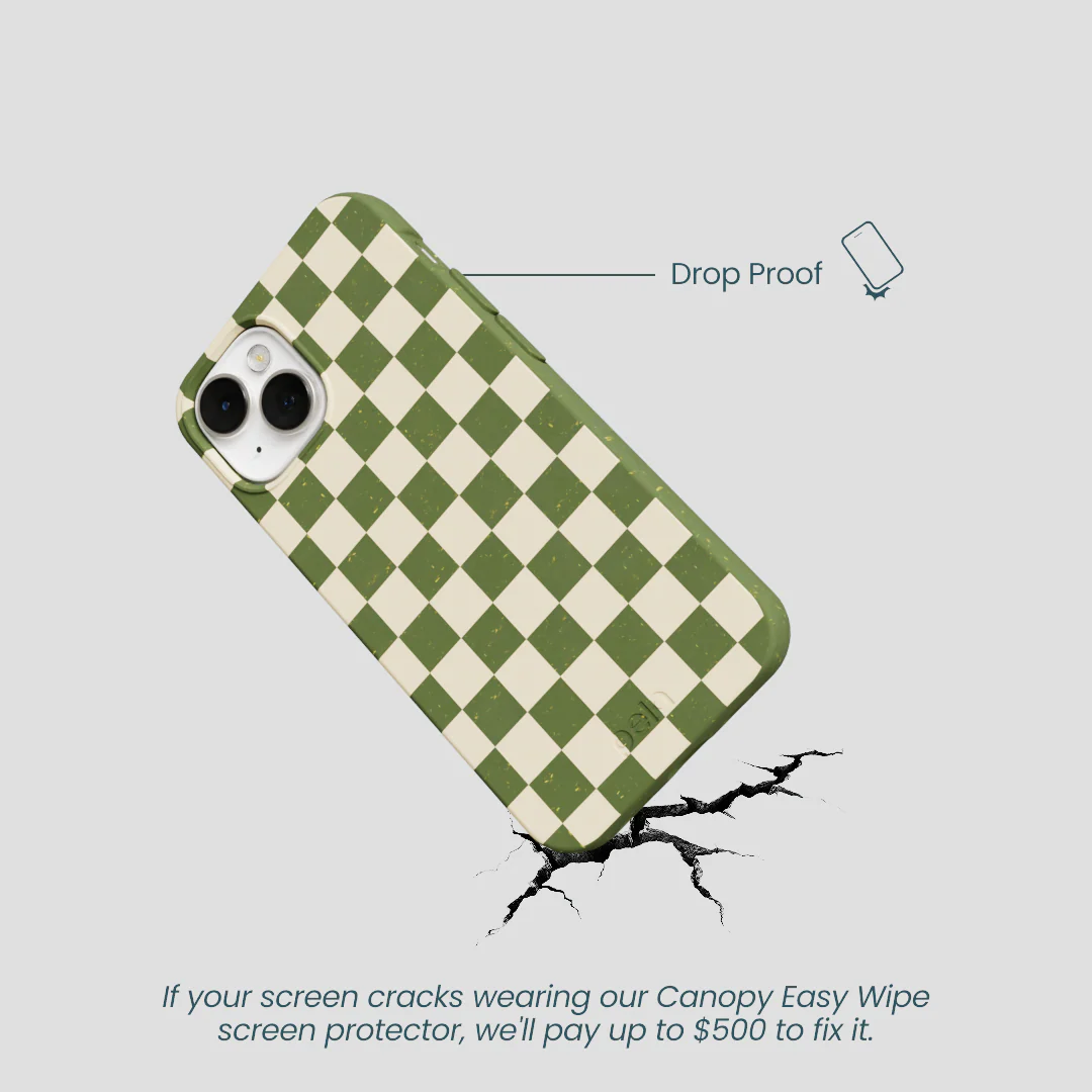 Forest Floor Matcha Check iPhone 13 Mini Case - Image 5