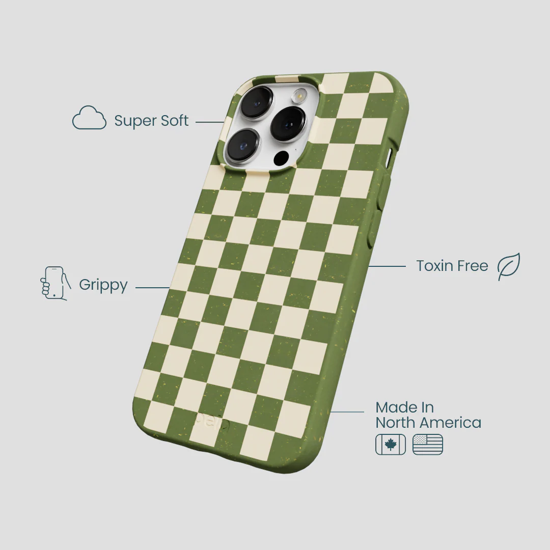 Forest Floor Matcha Check iPhone 13 Pro Case - Image 4