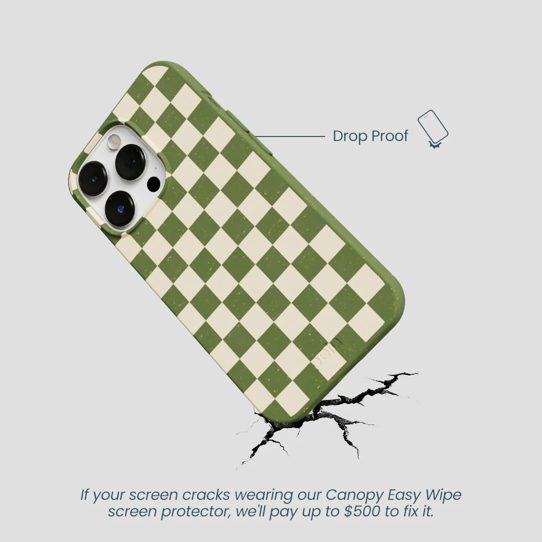 Forest Floor Matcha Check iPhone 13 Pro Case - Image 5