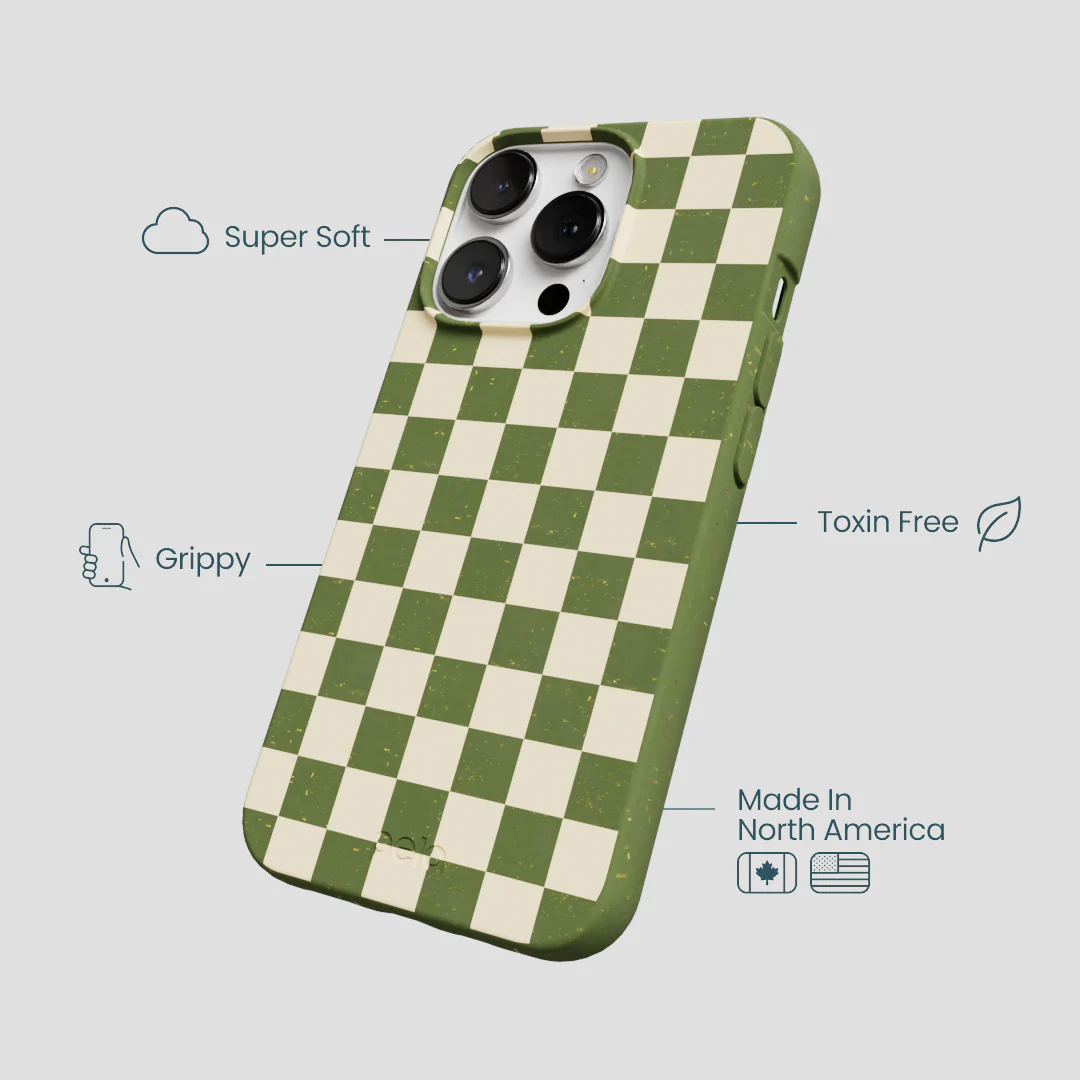 Forest Floor Matcha Check iPhone 13 Pro Max Case - Image 4
