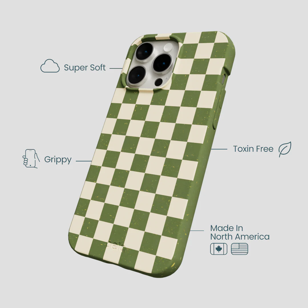 Forest Floor Matcha Check iPhone 15 Pro Max Case - Image 4