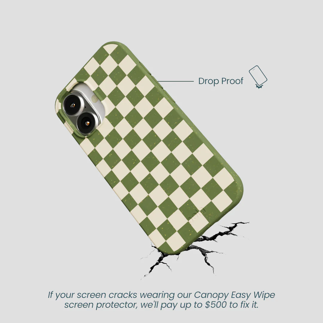 Forest Floor Matcha Check iPhone 16 Case - Image 5