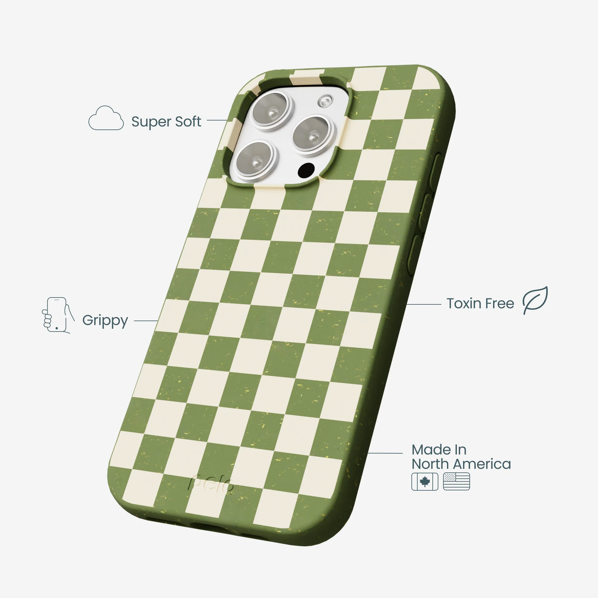 Forest Floor Matcha Check iPhone 16 Pro Max Case - Image 4
