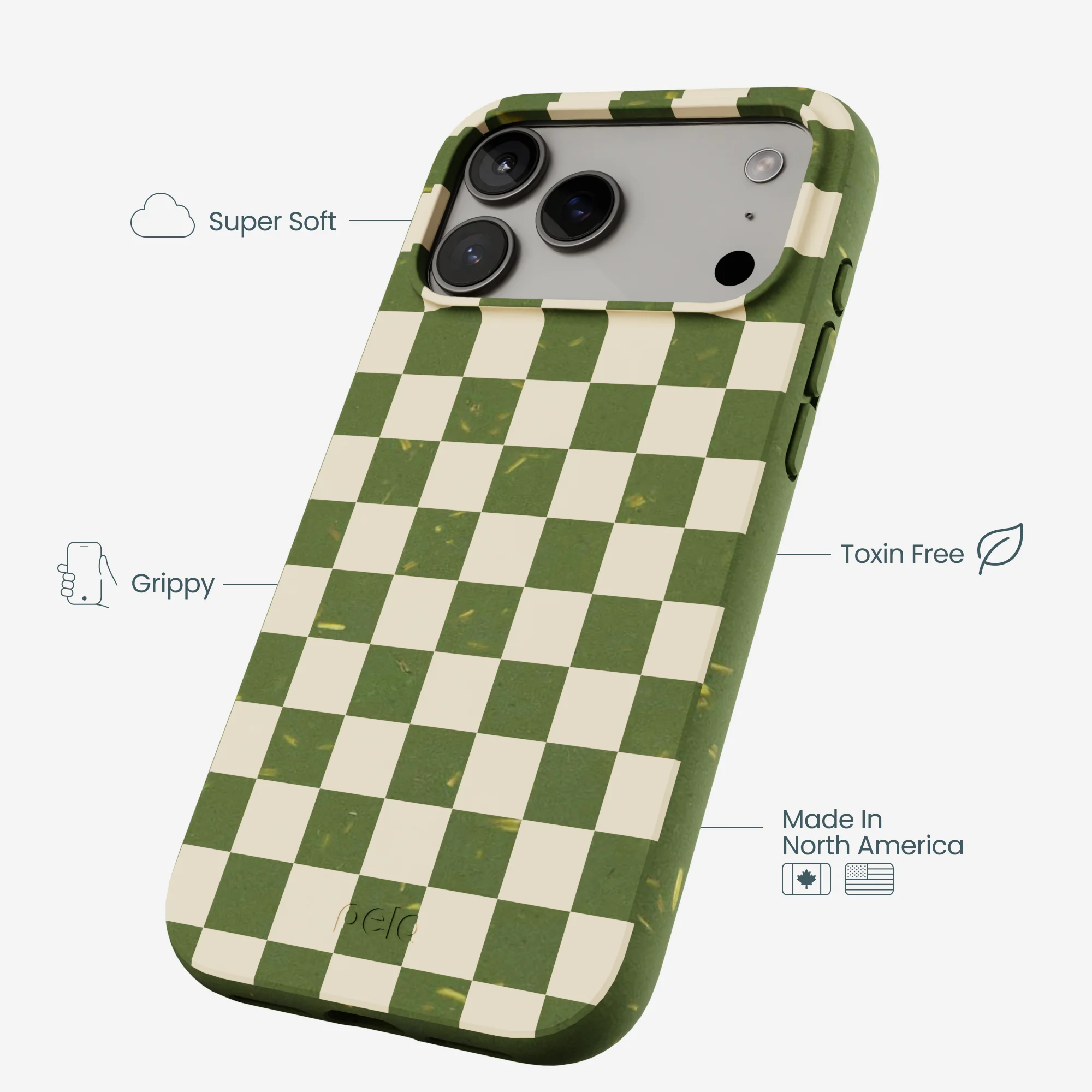 Forest Floor Matcha Check iPhone 17 Pro Max Case - Image 4