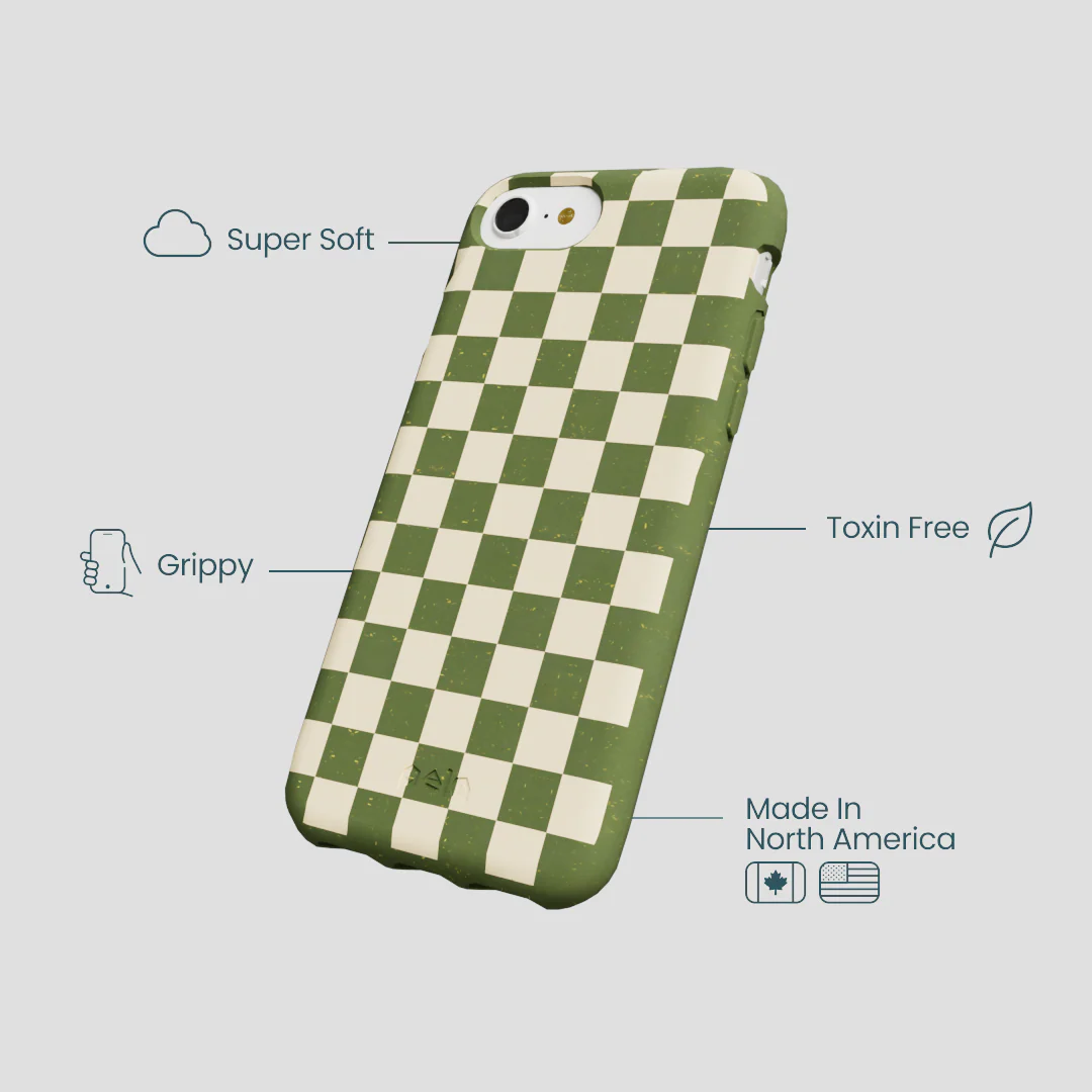 Forest Floor Matcha Check iPhone 6/6s/7/8/SE Case - Image 4