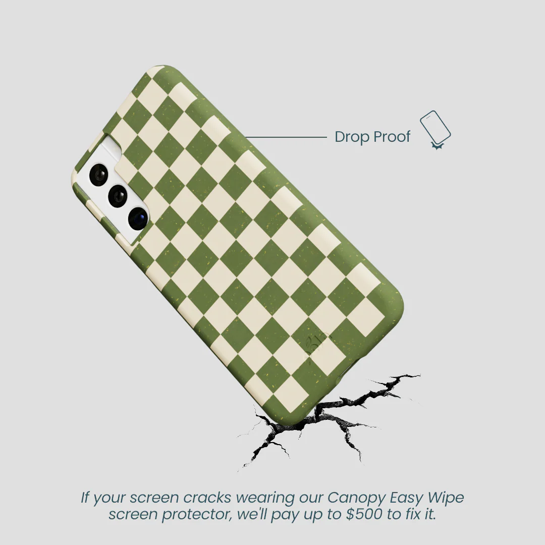 Forest Floor Matcha Check Samsung Galaxy S22 Case - Image 5
