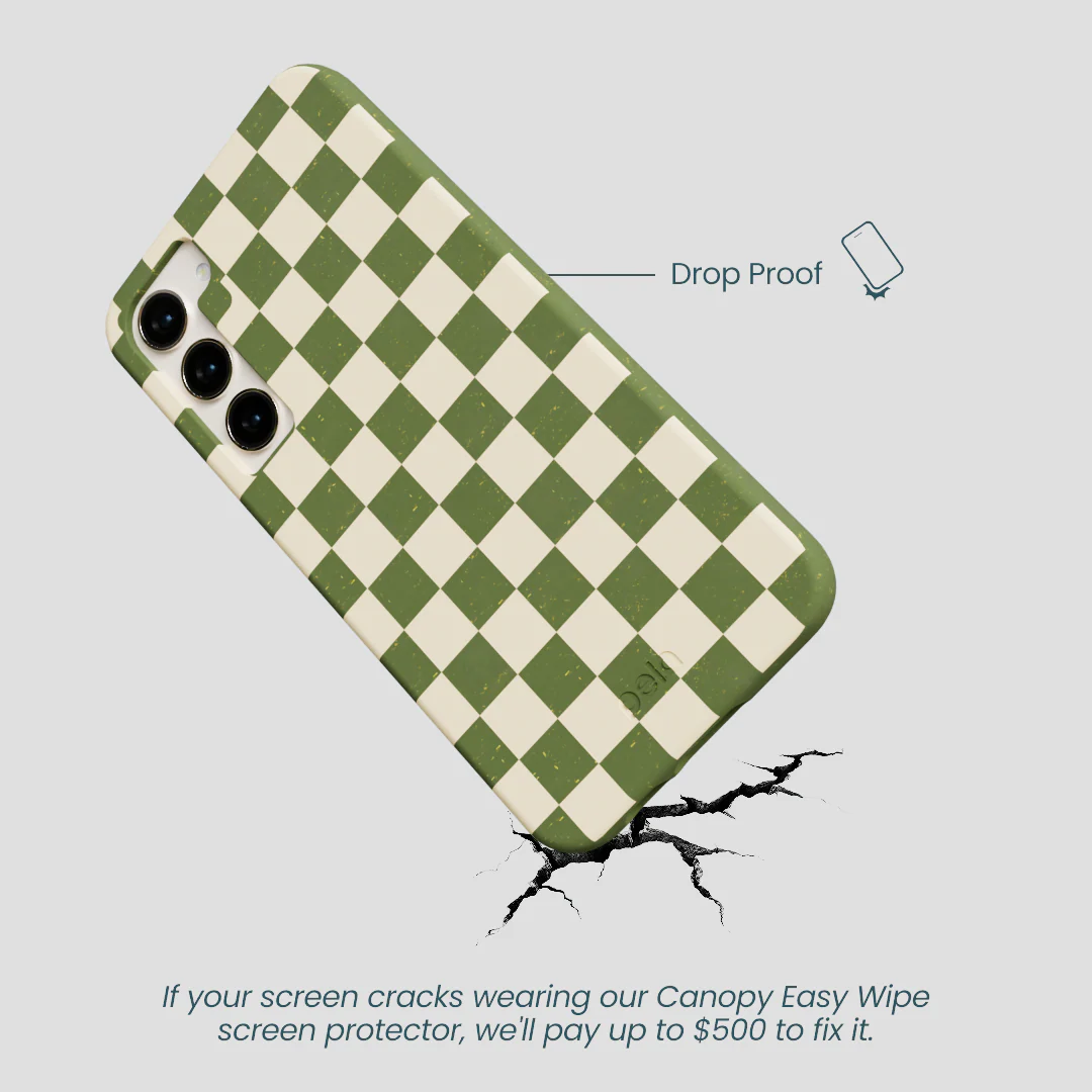Forest Floor Matcha Check Samsung Galaxy S24+(Plus) Case - Image 5