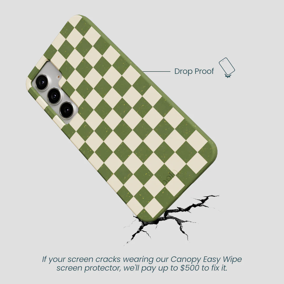Forest Floor Matcha Check Samsung Galaxy S25+(Plus) Case - Image 5