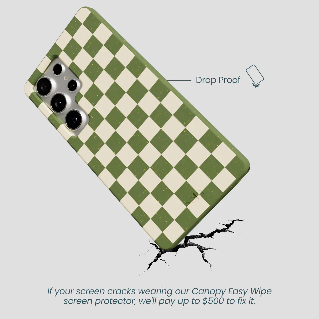 Forest Floor Matcha Check Samsung Galaxy S25 Ultra Case - Image 5