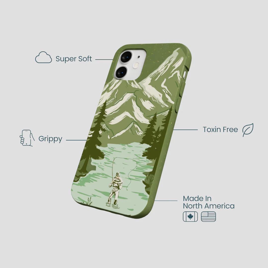 Forest Floor Morning Fishing iPhone 12 Mini Case - Image 4