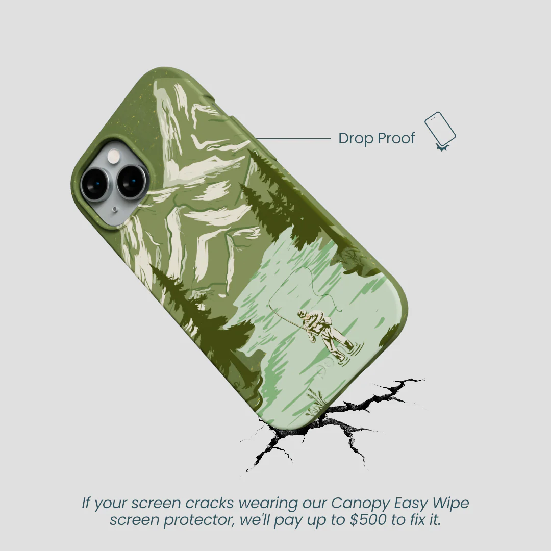 Forest Floor Morning Fishing iPhone 14 Case - Image 5