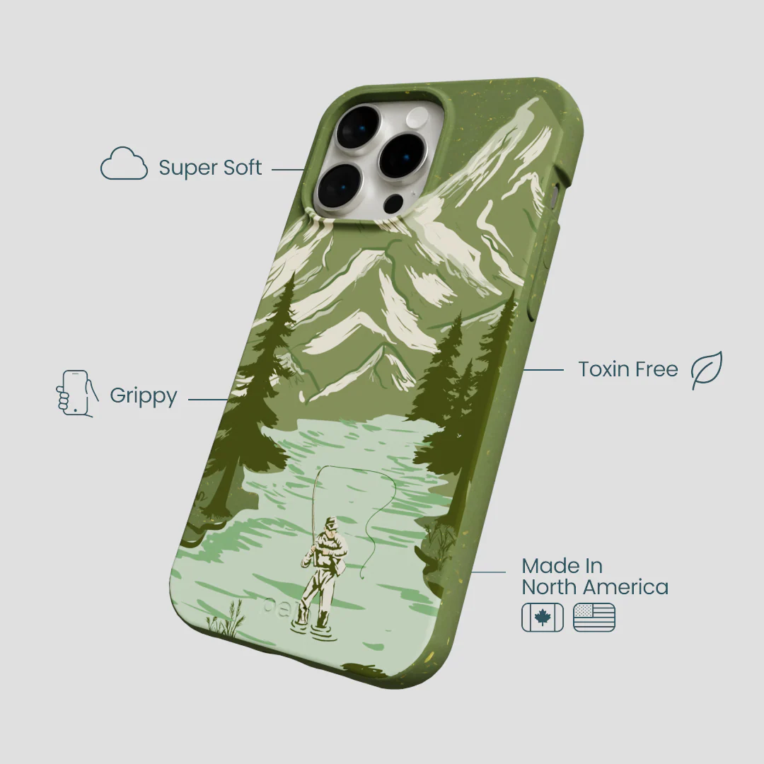 Forest Floor Morning Fishing iPhone 14 Pro Max Case - Image 4